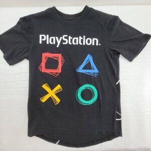 Playstation T-Shirt Kids Boys M 8 Black Cotton 3D Game Console